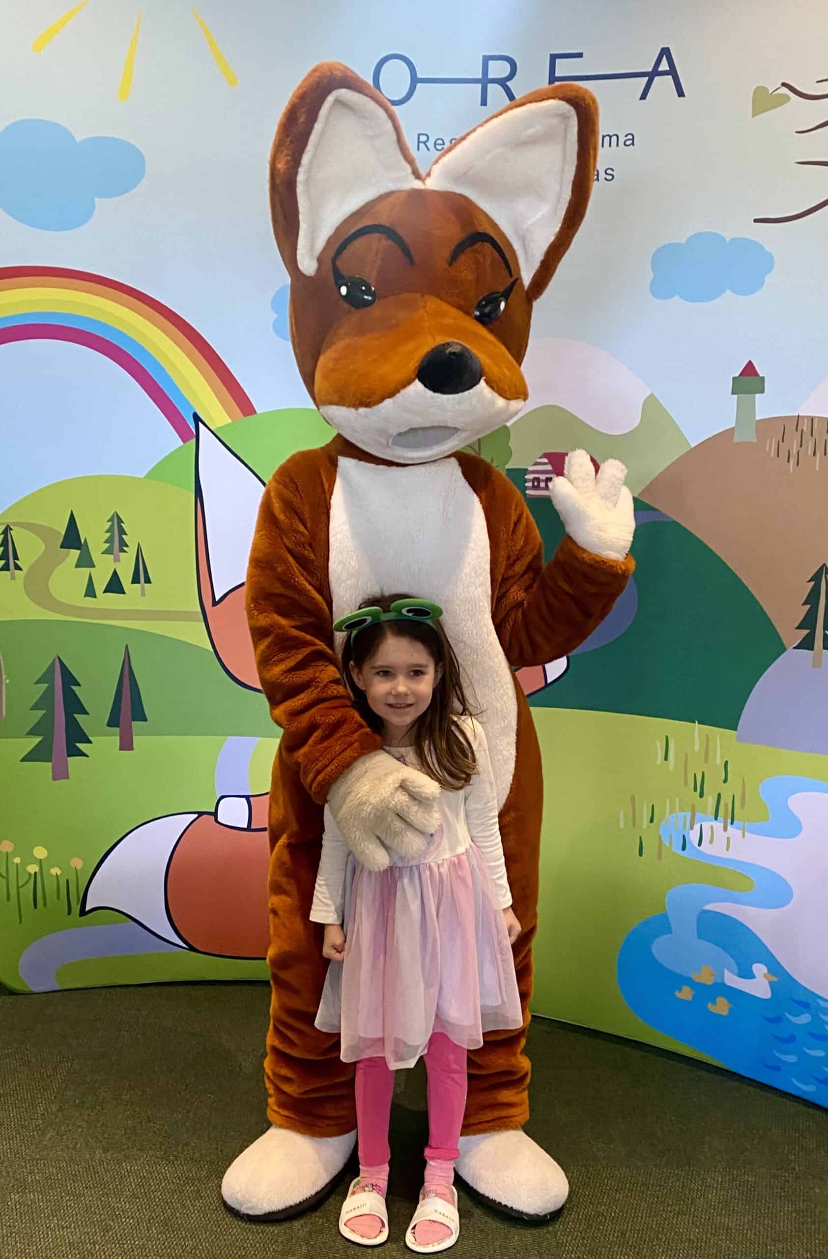 Maskot liška Eliška v Orea hotelu