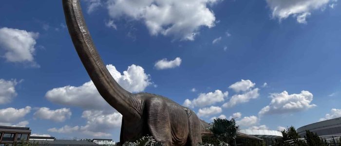 Dinopark Harfa - park s dinosaury na střeše obchodního domu Harfa
