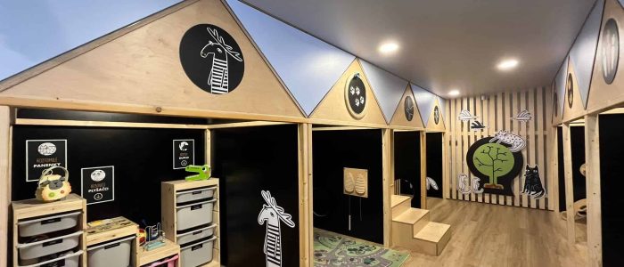 prostor herničky s pokojíčky montessori