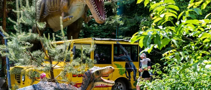 Dinopark ve Vyškově - v lesoparku s hřištěm a občerstvením hned vedle Zoo