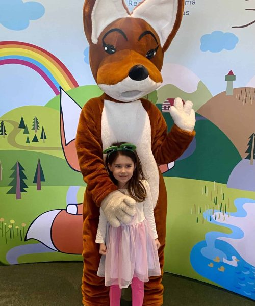 Maskot liška Eliška v Orea hotelu